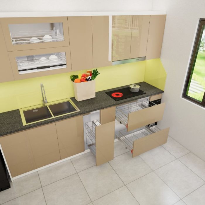 Mẫu tủ bếp inox 304 cánh acrylic chữ I mã IAI39TL (4)