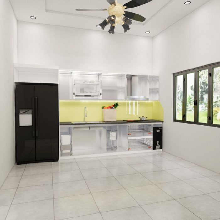 Mẫu tủ bếp inox 304 cánh acrylic chữ I mã IAI39TL (6)