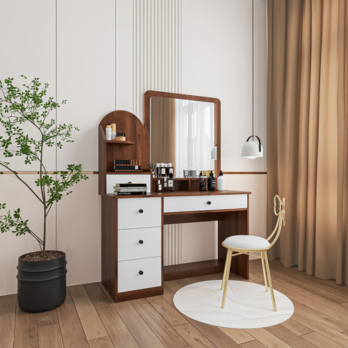bàn trang điểm 120cm màu óc chó mẫu 1 (4)