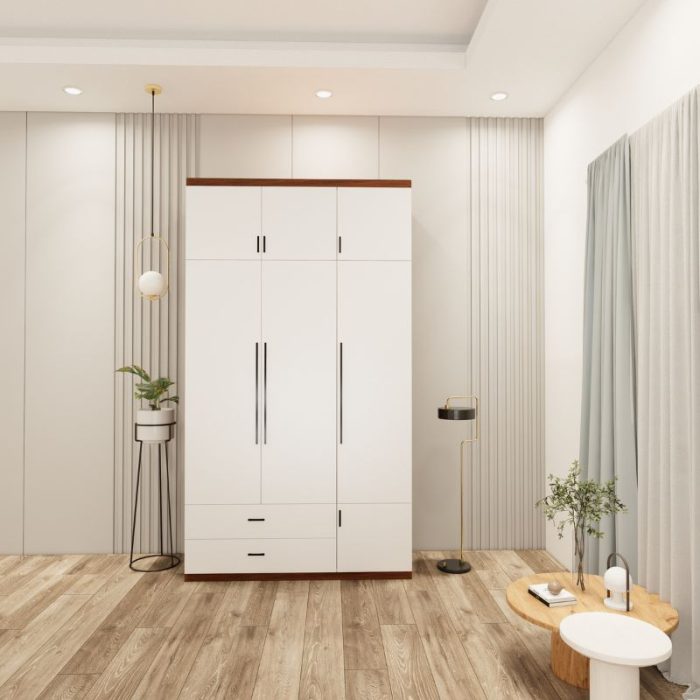 tủ 3 cánh màu óc chó cánh trắng mẫu 1 (3)