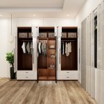 tủ 6 buồng màu óc chó có cánh kính và cánh trắng mẫu 2 (3)