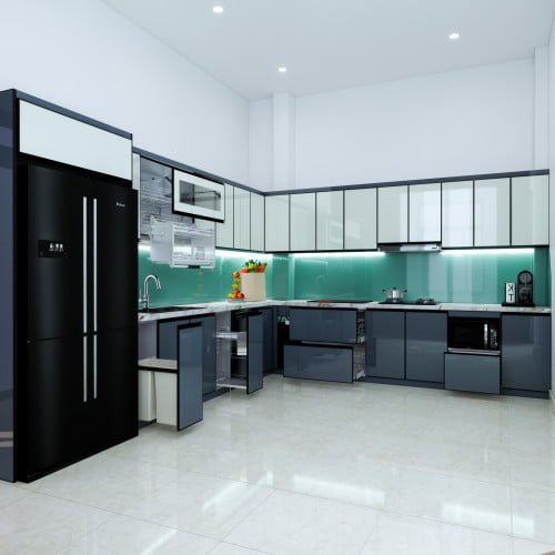 tủ bếp inox cánh kính IKL386358TL (2)