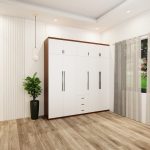 tủ quần áo 5 buồng màu óc chó cánh trắng mẫu 1 (1)