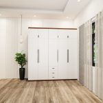 tủ quần áo 5 buồng màu óc chó cánh trắng mẫu 1 (2)