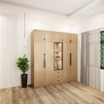 tủ quần áo 5 buồng màu sồi cánh kính mẫu 2 (1)