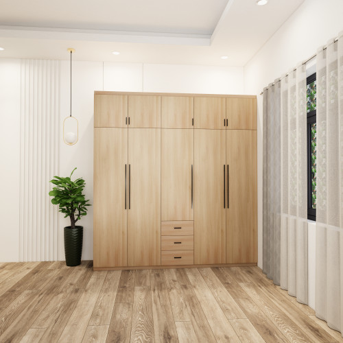 tủ quần áo 5 buồng màu sồi mẫu 1 (2)