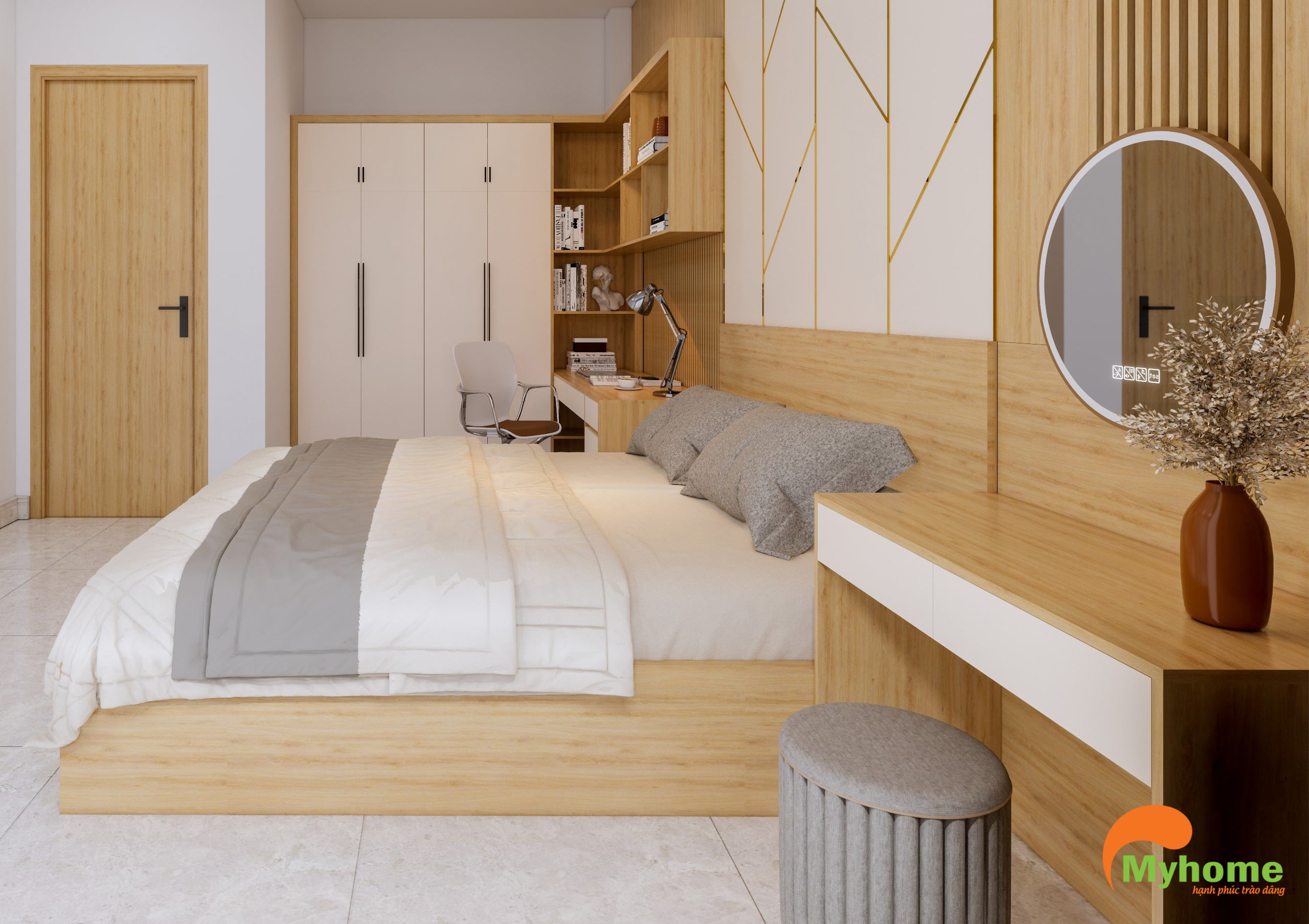 Ảnh mô tả CBPN001 combo nội thất phòng ngủ 19m2 (3)