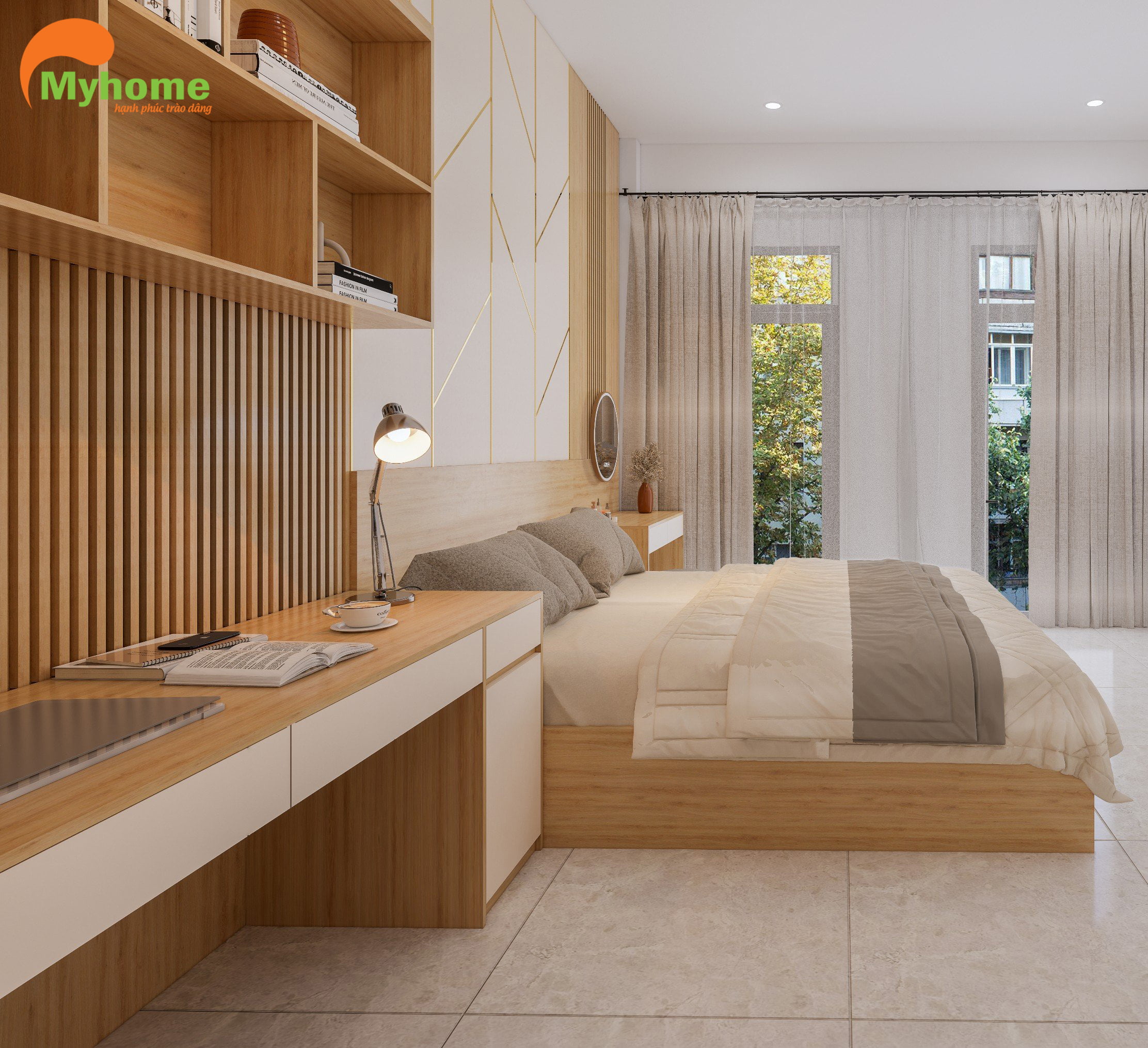 Ảnh mô tả CBPN001 combo nội thất phòng ngủ 19m2 (4)