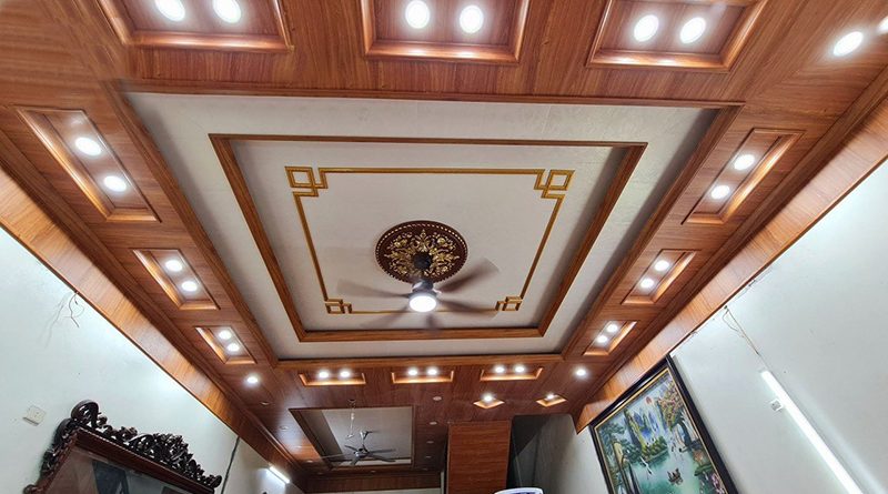 Trần nhựa nano giả gỗ, mang đậm phong cách hiện đại