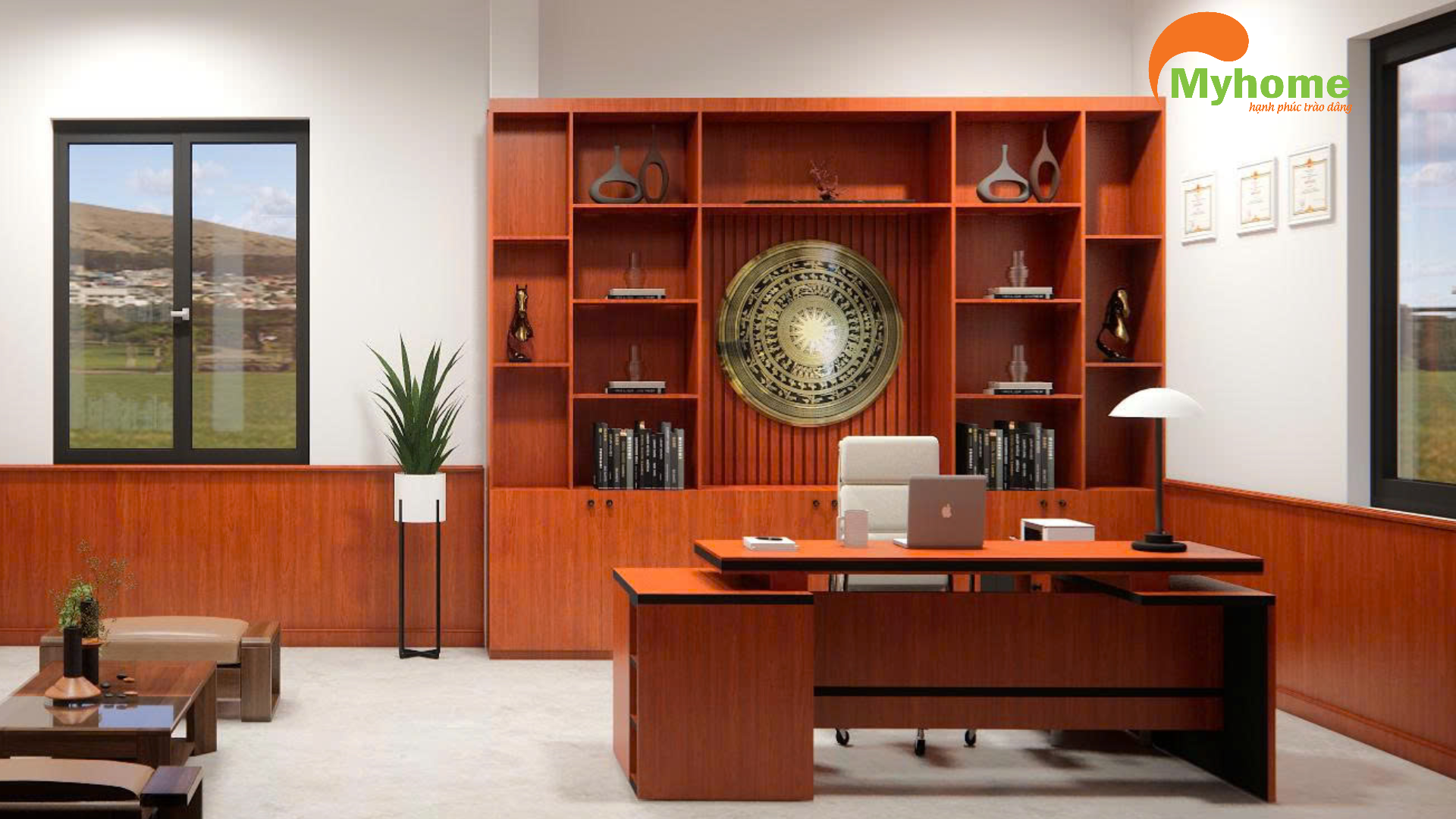 Thiết kế 3D kệ trang trí chuẩn phong thủy