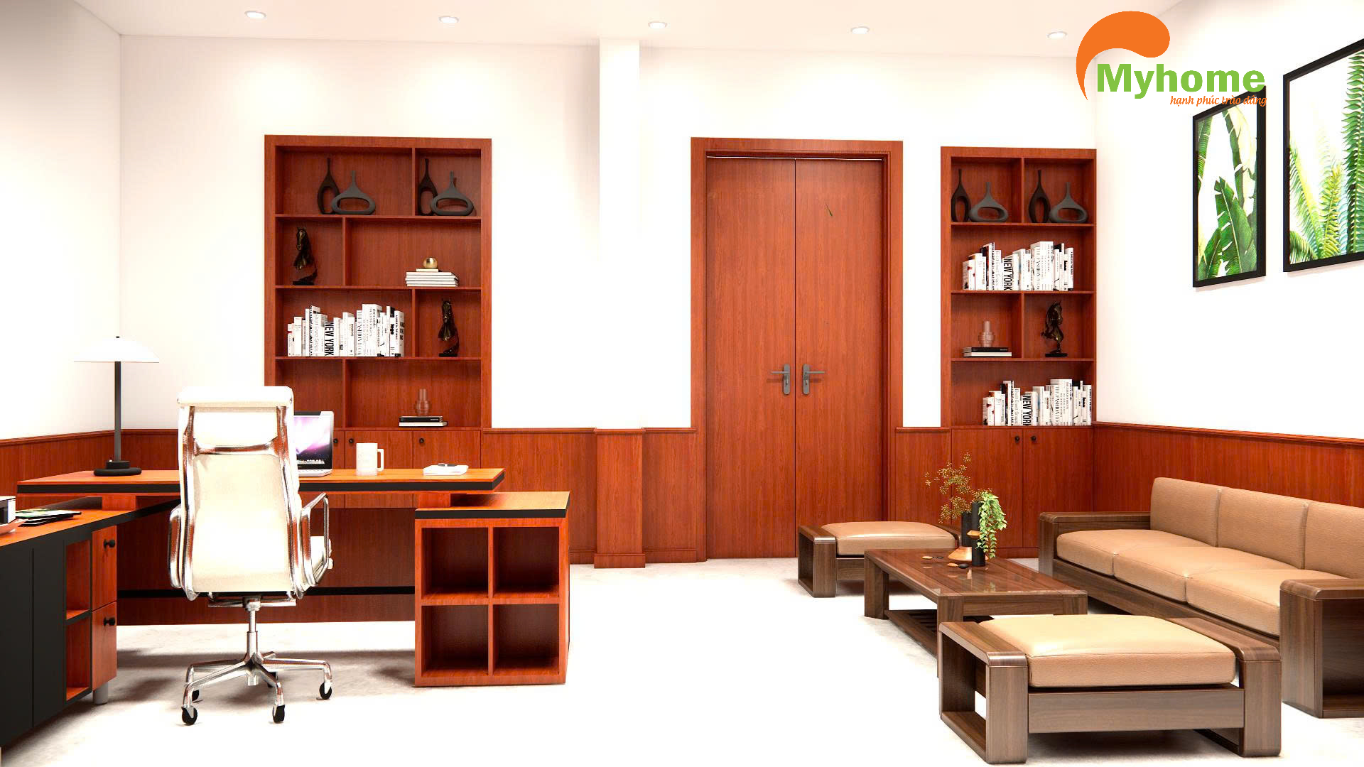 Thiết kế 3D miễn phí - Myhome chuyên nội thất văn phòng