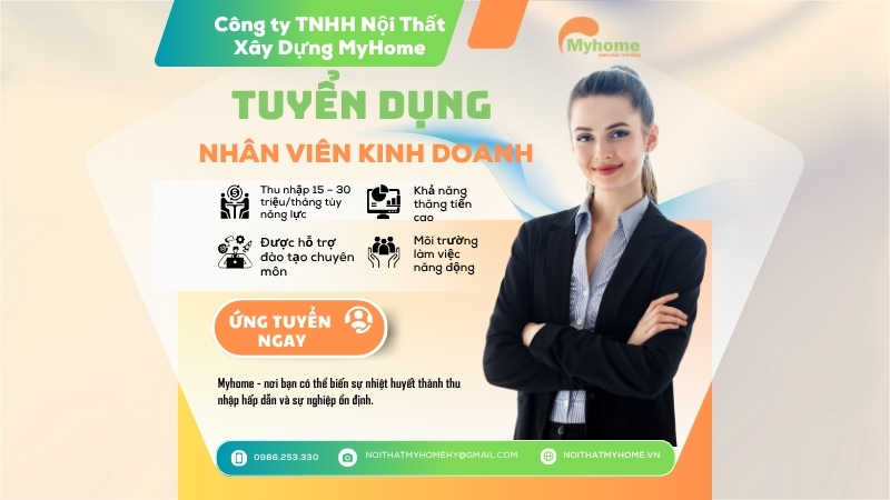 Tuyển dụng nhân viên kinh doanh nội thất