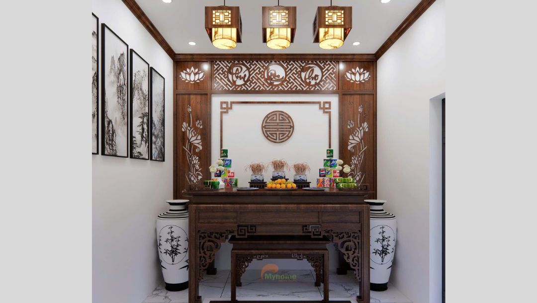 Mỗi một thiết kế là một phong cách. Nội thất phòng thờ cũng không ngoại lệ.