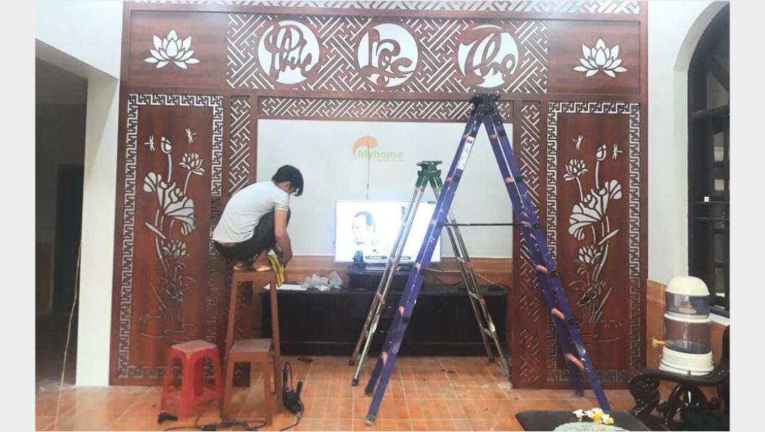 Mỗi một thiết kế phòng thờ là một tác phẩm nghệ thuật. Ở đó là sự gửi gắm của gia chủ, là sự tận tâm của đơn vị sản xuất