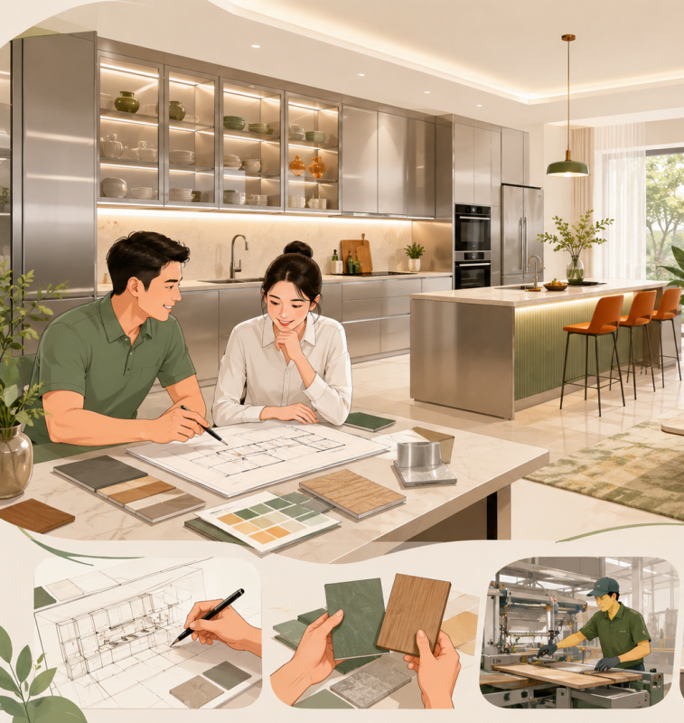 Sản phẩm thiết kế thi công theo yêu cầu