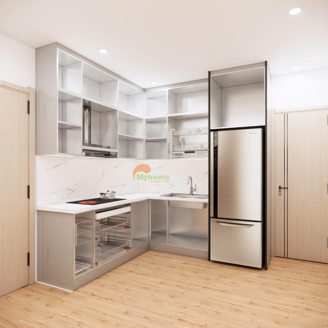 Các khoang tủ được thiết kế thông minh, phù hợp với nhu cầu sử dụng