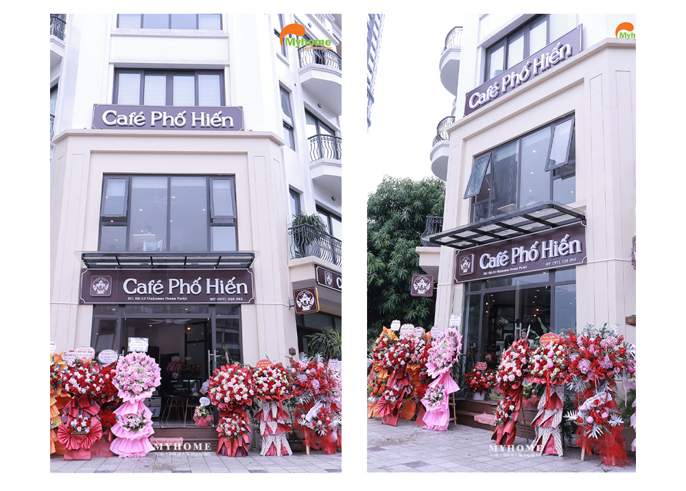 Không gian bên ngoài Café Phố Hiến tại Ocean Park 2