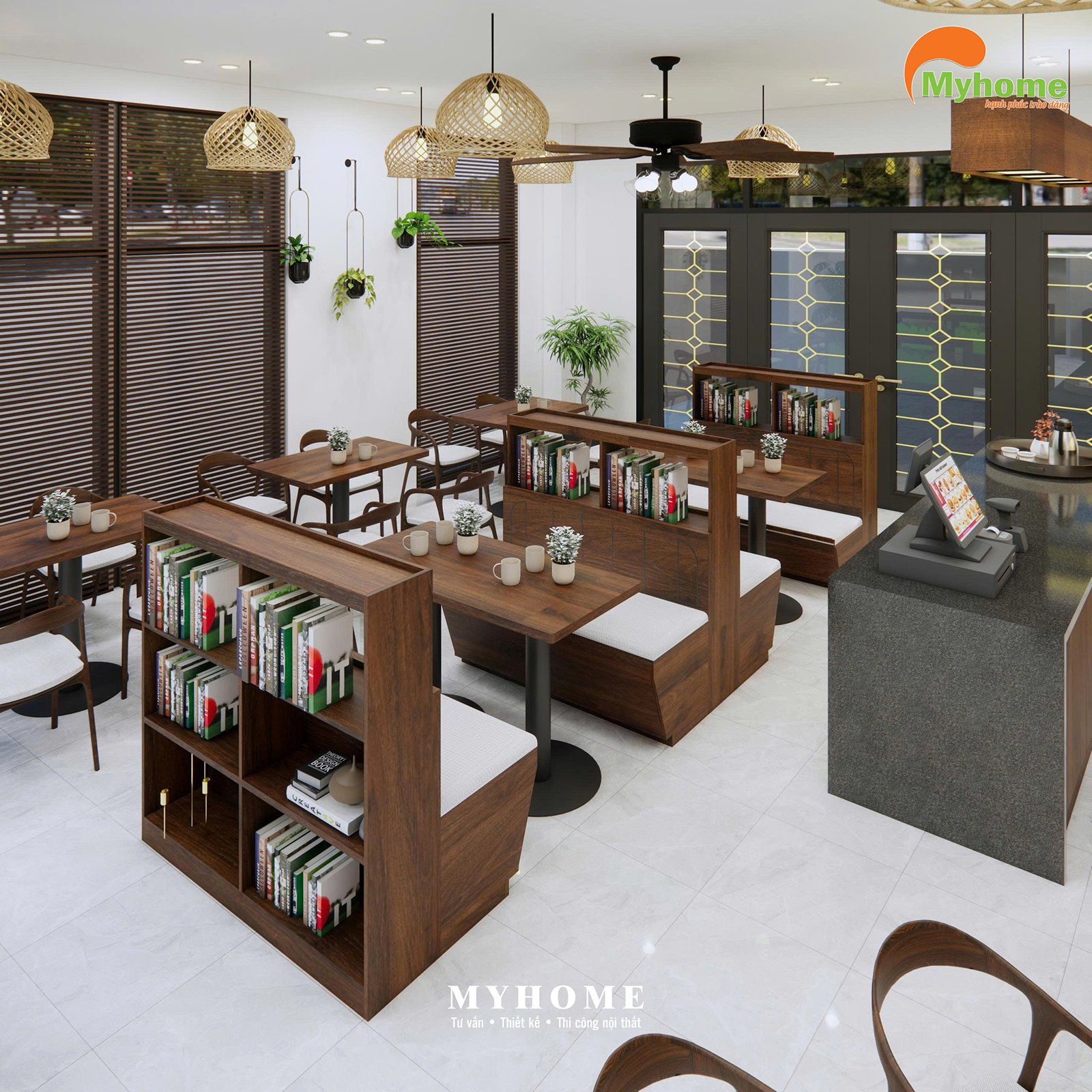 Thiết kế 3D nội thất Café Phố Hiến tại Ocean Park 2 Thiết kế 3D nội thất Café Phố Hiến tại Ocean Park 2