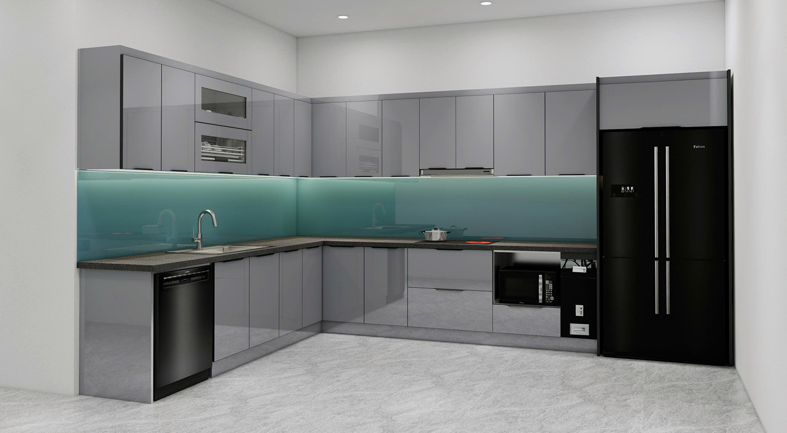 Thiết kế 3D tủ bếp nhà chị Tuyến tại Hiến Nam Thiết kế 3D tủ bếp nhà chị Tuyến tại Hiến Nam
