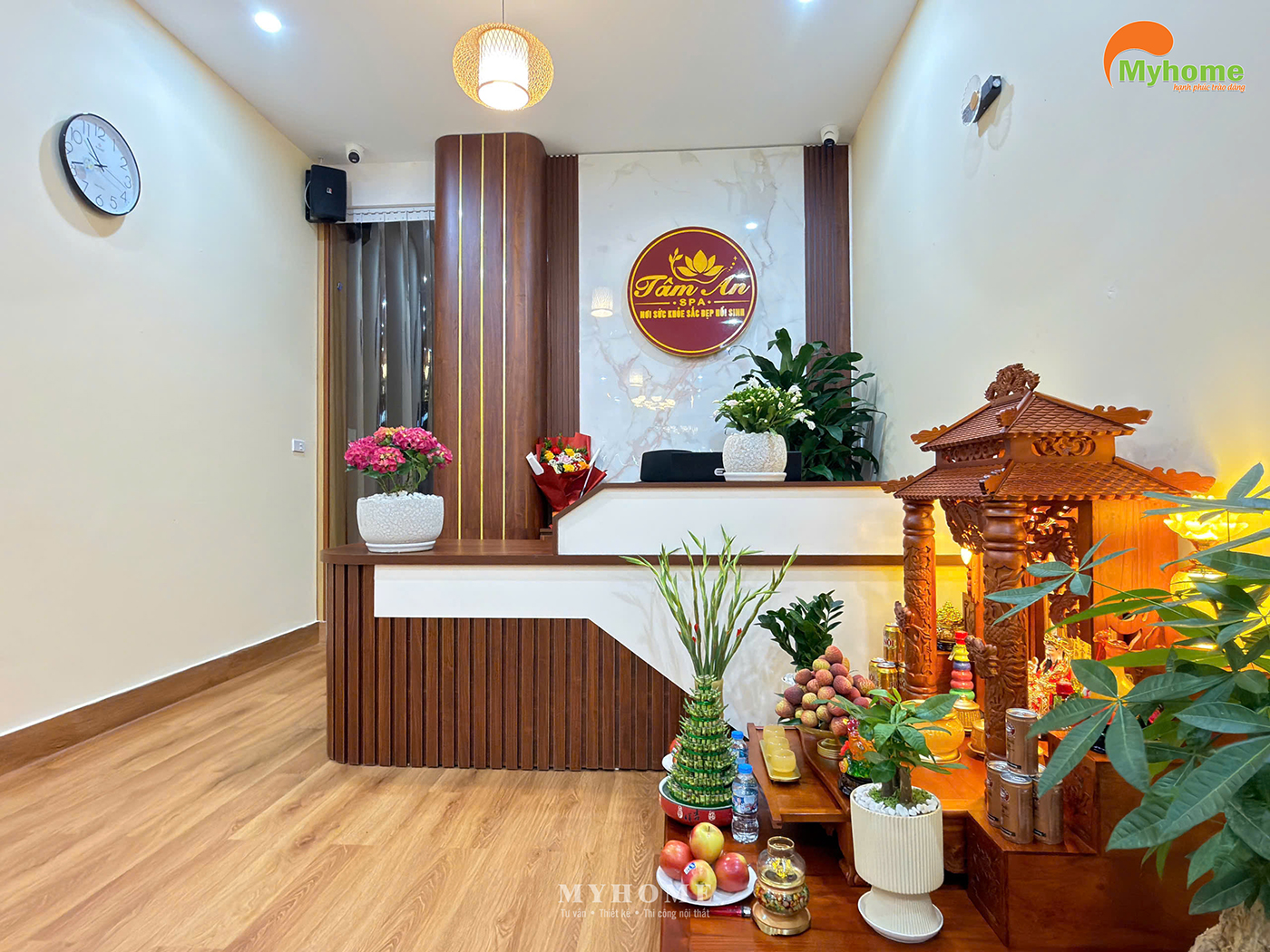 Quầy tiếp đón Spa Tâm An tại Phố Hiến Hưng Yên