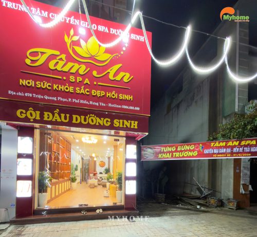 Thi công nội thất Spa Tâm An tại Phường Phố Hiến Hưng Yên