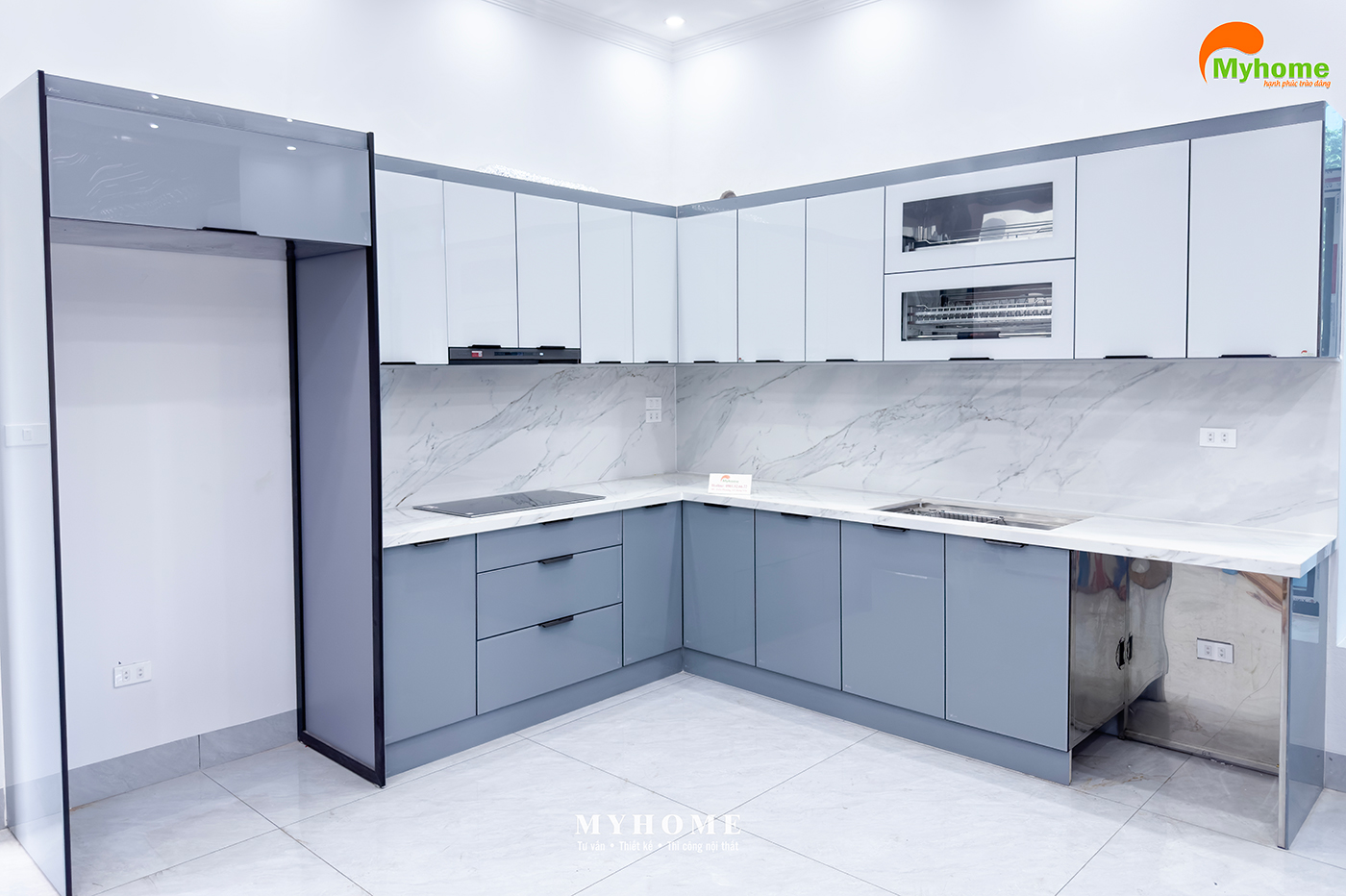 Căn bếp sau khi hoàn thiện theo phương án 3D